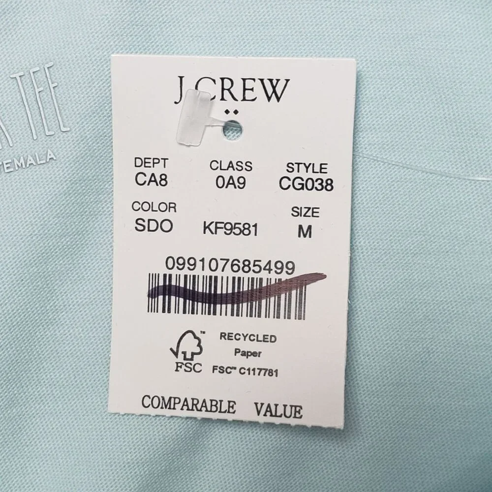 J.Crew Factory Sporty Dogs Graphic Tee Women Medium Light Blue SS Collectors Tee - Picture 11 of 16